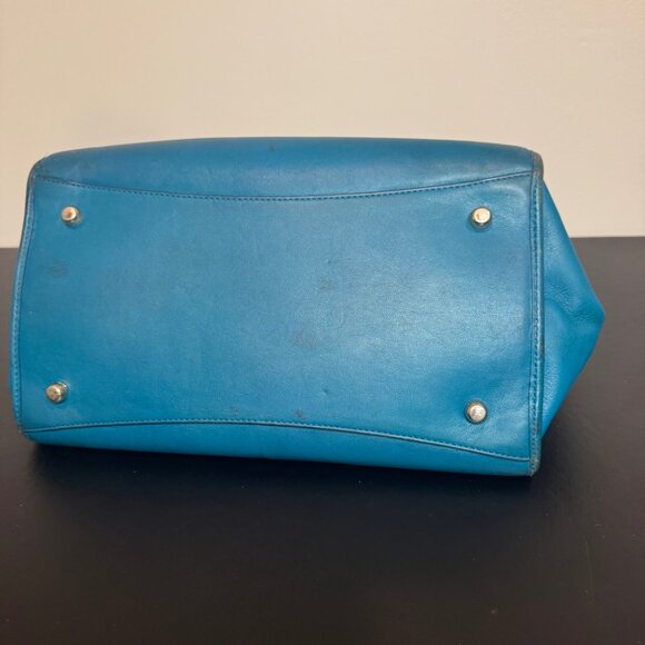 Coach Crosby Carryall Turquoise Leather Handbag - Picture 6 of 13